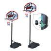 1.4-1.9M Portable Kids Basketball Hoop Stand System W/ Protective Cover Stable Base