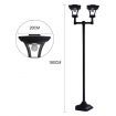 Elegant Weather Resistant Solar Powered Garden Post Light W/2 Lamps For Park Lawn