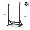 100-150Cm Height Adjustable Squat Rack Weight Lifting Barbell Stand 300Kg Capacity