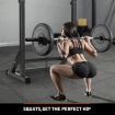 100-150Cm Height Adjustable Squat Rack Weight Lifting Barbell Stand 300Kg Capacity