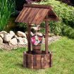 Garden Decor Timber Fir Wooden Wishing Well Flower Pot Built To Last For Years