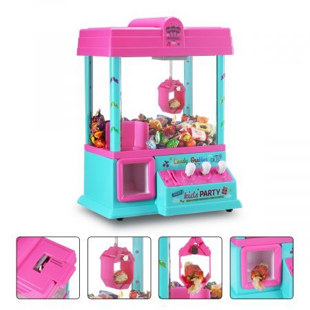 Kids Coordination Develop Toy Mini Candy Grabber Claw Machine W/Music, 24 Coins