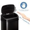 68L Kitchen Automatic Touchless Sensor Bin Stainless Steel Easy To Clean-Black