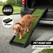 Foldable Light Weight Pet Car Ramp Dog Step W/Soft Grass Surface Max Load 68Kg