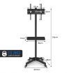 Height Adjustalbe Angle Titable Free Moving Tv Stand For 23"-55" Screen Max 30Kg