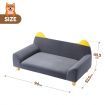 4 Legs Raised Dog Bed Elevated Pet Sofa Couch W/ Cosy Flannelette Cover, Max 50Kg