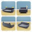 4 Legs Raised Dog Bed Elevated Pet Sofa Couch W/ Cosy Flannelette Cover, Max 50Kg