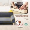 4 Legs Raised Dog Bed Elevated Pet Sofa Couch W/ Cosy Flannelette Cover, Max 50Kg