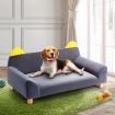 4 Legs Raised Dog Bed Elevated Pet Sofa Couch W/ Cosy Flannelette Cover, Max 50Kg