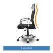 High Back Breathable Mesh Computer Executive Office Chair W/Comfortable Pu Headrest