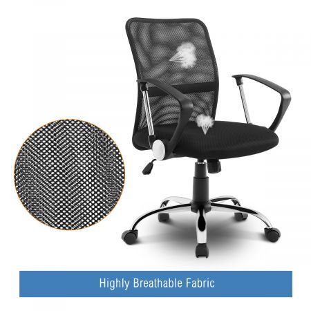 Mid-Back Highly Breathable Mesh Computer Executive Office Chair W/Contoured Back