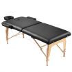 55Cm Width Height Adjustable 2-Fold Massage Table Bed Padded W/6Cm Foam Portable