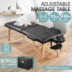 55Cm Width Height Adjustable 2-Fold Massage Table Bed Padded W/6Cm Foam Portable