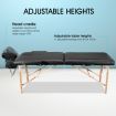 55Cm Width Height Adjustable 2-Fold Massage Table Bed Padded W/6Cm Foam Portable