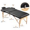 55Cm Width Height Adjustable 2-Fold Massage Table Bed Padded W/6Cm Foam Portable