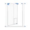 79Cm Tall 75-85Cm Width Double Lock Pet Child Safety Gate Barrier Fence W/ Cat Door