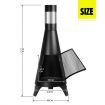 47"Outdoor Fire Pit Patio Heater Brazier W/Safety Mesh Door,Chimney For Ventilation