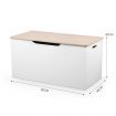 Kids Wooden Toys Clothes Storage Chest Box W/Safety Hinge Max 100Kg Load 80X40X40Cm