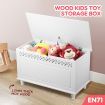 Kids Wooden Toys Clothes Storage Chest Box W/Safety Hinge Max 100Kg Load 80X40X49Cm