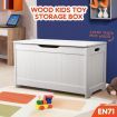 Kids Wooden Toys Clothes Storage Chest Box W/Safety Hinge Max 100Kg Load 80X40X44Cm