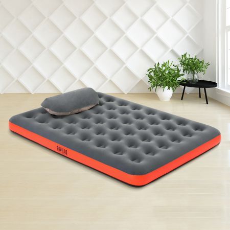 Easily Blow Up Air Bed Inflatable Mattress W/Light Weight Pump & Pillow