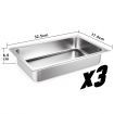 3 X 3L Bain Maire Bow Chafing Dish Set Stainless Steel Food Buffet Warmer