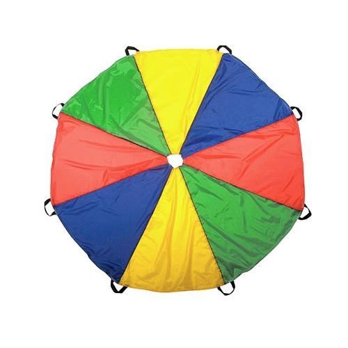 3.5M Kids Children Team Game Fun Parachute Play Toy W/ 8 Hands