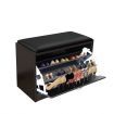 15 Pairs Shoe Cabinet Footwear Storage Bench W/3 Adjustable Tiers