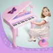 8 Rhythms 37 Key Kids Electric Organ W/Learning Flash Keyboard Light+Stool