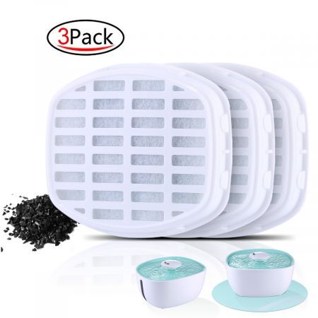 3Pcs Carbon Activated Filter Replacement For Pet Water Fountain