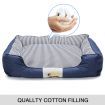 XXL Cosy Thick Padded Pet Bed W/Detach Washable Leece Cushion,Blanket,Bone