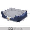 XXL Cosy Thick Padded Pet Bed W/Detach Washable Leece Cushion,Blanket,Bone