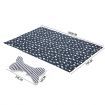 XXL Cosy Thick Padded Pet Bed W/Detach Washable Leece Cushion,Blanket,Bone