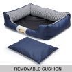 XXL Cosy Thick Padded Pet Bed W/Detach Washable Leece Cushion,Blanket,Bone