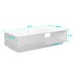 Modern White Rectangle Coffee Table High Gloss LED Storage Furniture with 1 Drawer 