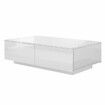Modern White Rectangle Coffee Table Living Room Storage Furniture High Gloss 4 Drawers 16 LED Colours