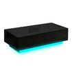 Modern Rectangle Coffee Table High Gloss Living Room Storage Furniture 4 Drawers 16 LED Colours Black