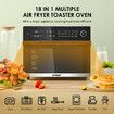 Maxkon 30L 18-In-1 Large Oil Free Air Fryer Convection Oven Cooker 1800W Dual Cook Function Black