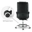 PU Leather 8-Point Massage Executive Office Chair w/ Lumbar Support Retractable Footrest