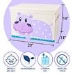 Hippo Large Toy Foldable Box Chest with Flip-top Lid Fabric Toy Storage Bin 53*36*36cm