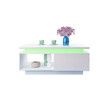 Coffee Table 2 Drawers Storage Cabinet High Gloss 16 LED Colour Lighted Furniture Modern White