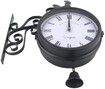 Outdoor Wrought Iron Clock Double-Sided Wall Clock -30x37x9CM Modern