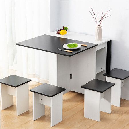 multifunctional folding dining table with chair