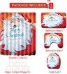 Christmas Bathroom Sets Decorations (Toilet Seat Cover, Non-Slip Bath Mat Set/Rugs, Shower Curtain), Christmas Bathroom Sets Decor with Merry Christmas