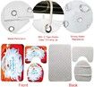 Christmas Bathroom Sets Decorations (Toilet Seat Cover, Non-Slip Bath Mat Set/Rugs, Shower Curtain), Christmas Bathroom Sets Decor with Merry Christmas