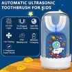 Kids Toothbrush Electric U Shape Ultrasonic with Wireless Rechargeable Base Rinse Cup for 2-6 Children