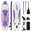 GENKI Stand Up Paddle Board 2 in1 Inflatable SUP Surfboard Kayak Purple