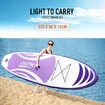 GENKI Stand Up Paddle Board 2 in1 Inflatable SUP Surfboard Kayak Purple