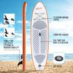 GENKI 2 In 1 SUP Inflatable Paddleboard Kayak Stand Up Surfing Board Orange