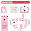 Baby Playpen Kids Fence Safety Gate Child Activity Centre Enclosure Barrier Toddler Play Room Yard Foldable Bear Design 18 Panels